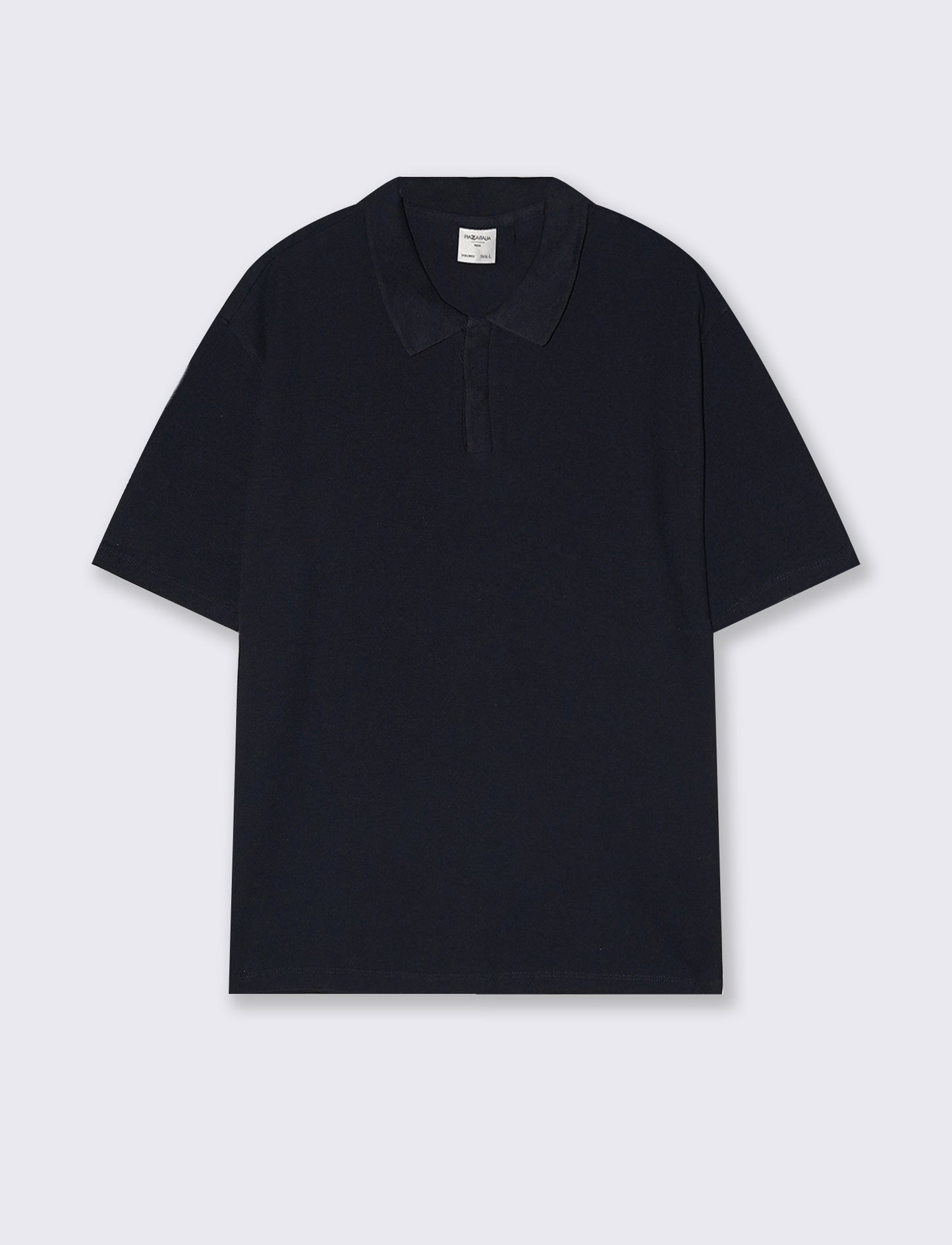 Polo Collo Derby in Micro Waffle - Blu
