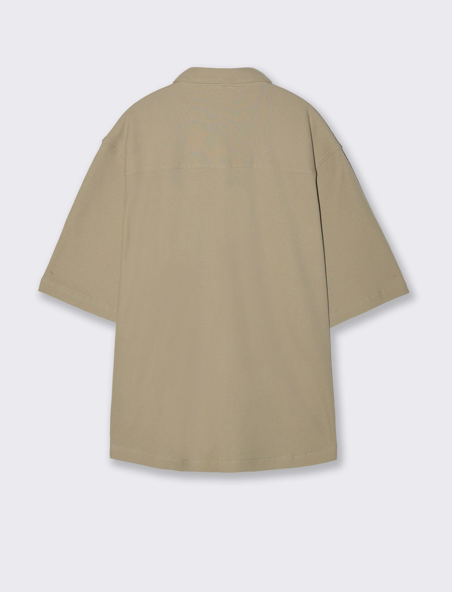 Camicia Micro Waffle con Colletto Francese - Verde salvia
