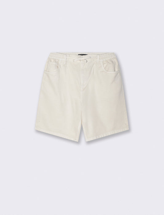 Bermuda Jogger Lyocell Cotton Denim - White