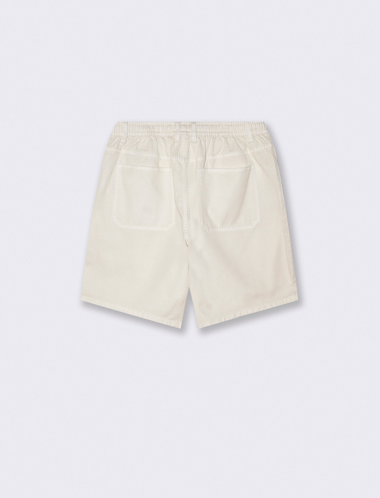BERMUDA JOGGER IN LYOCELL COTONE - Bianco latte
