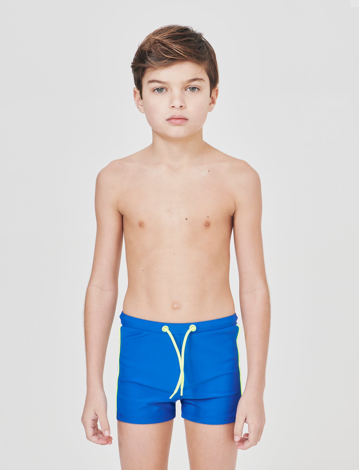 Costume boxer con contasti - Blu oceano