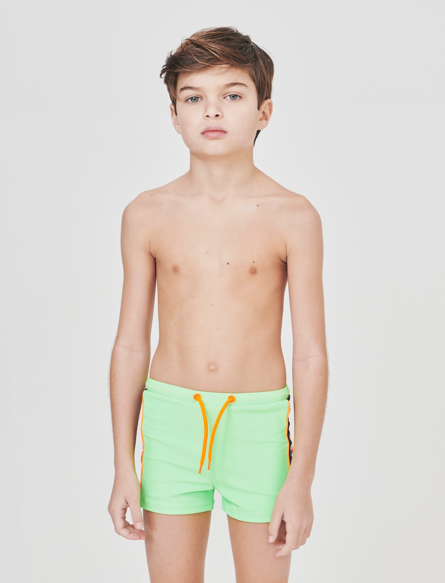 Costume boxer con contasti - Verde
