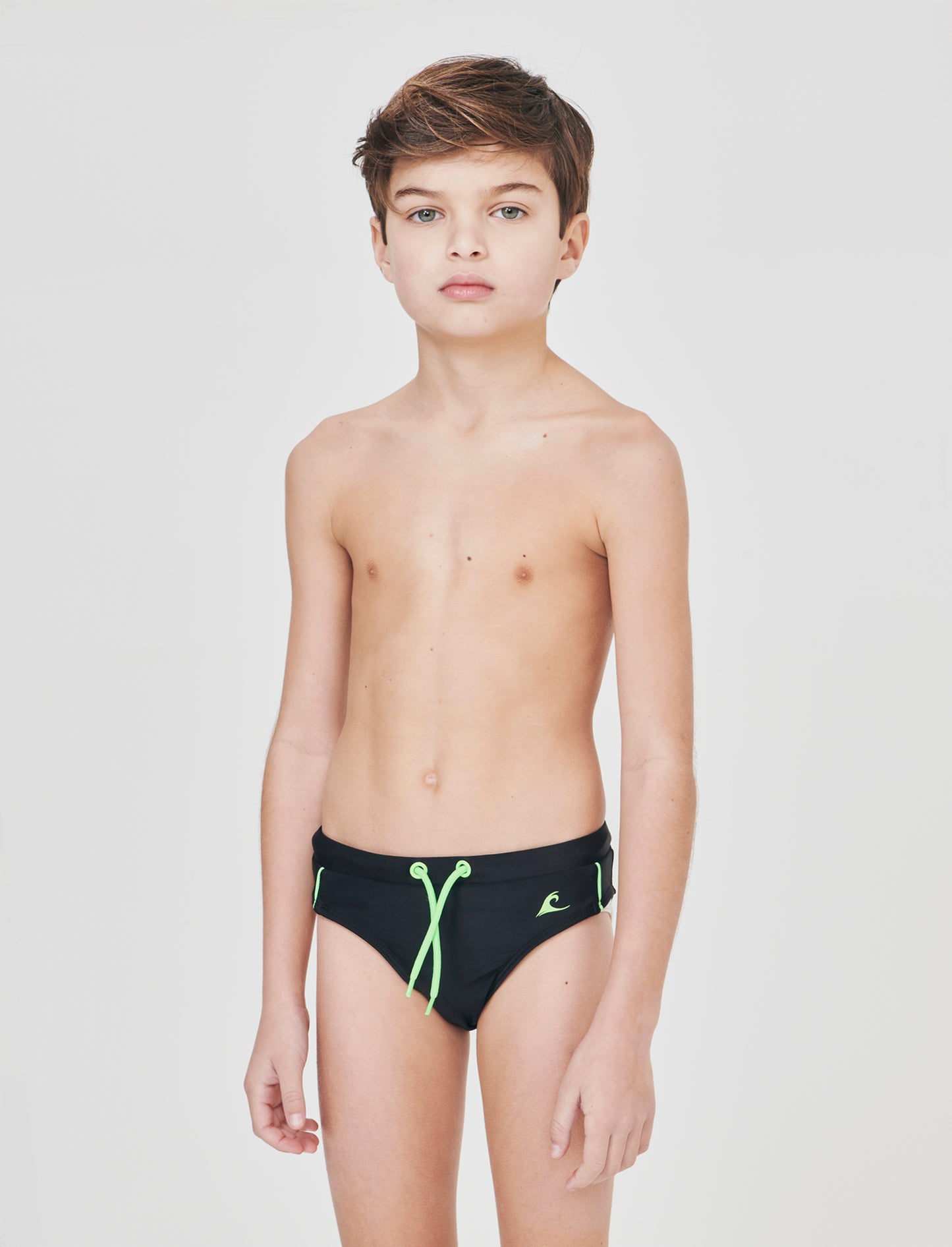 Costume slip con contasti - Nero