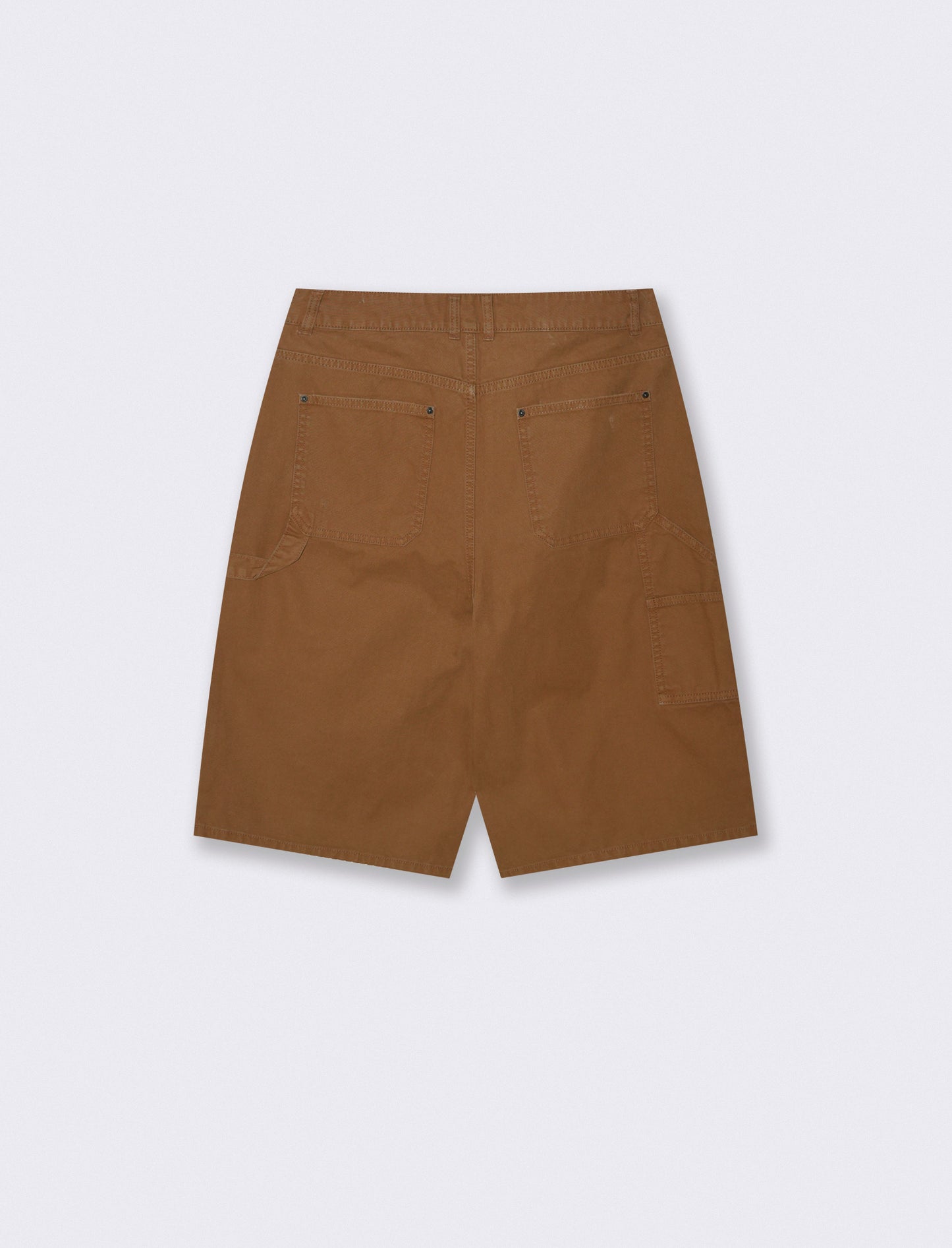 Bermuda long fit in cotton canvas - Brown