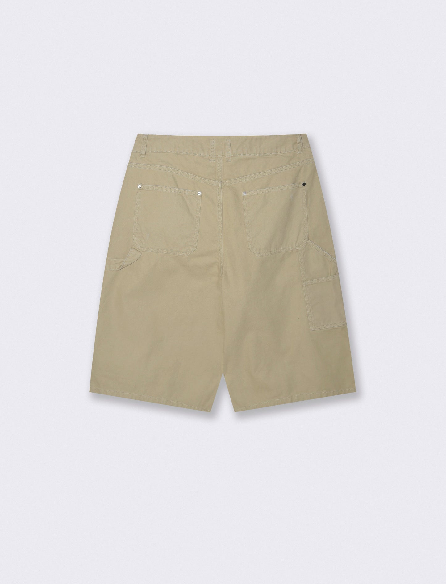 Bermuda long fit in cotton canvas - Grey