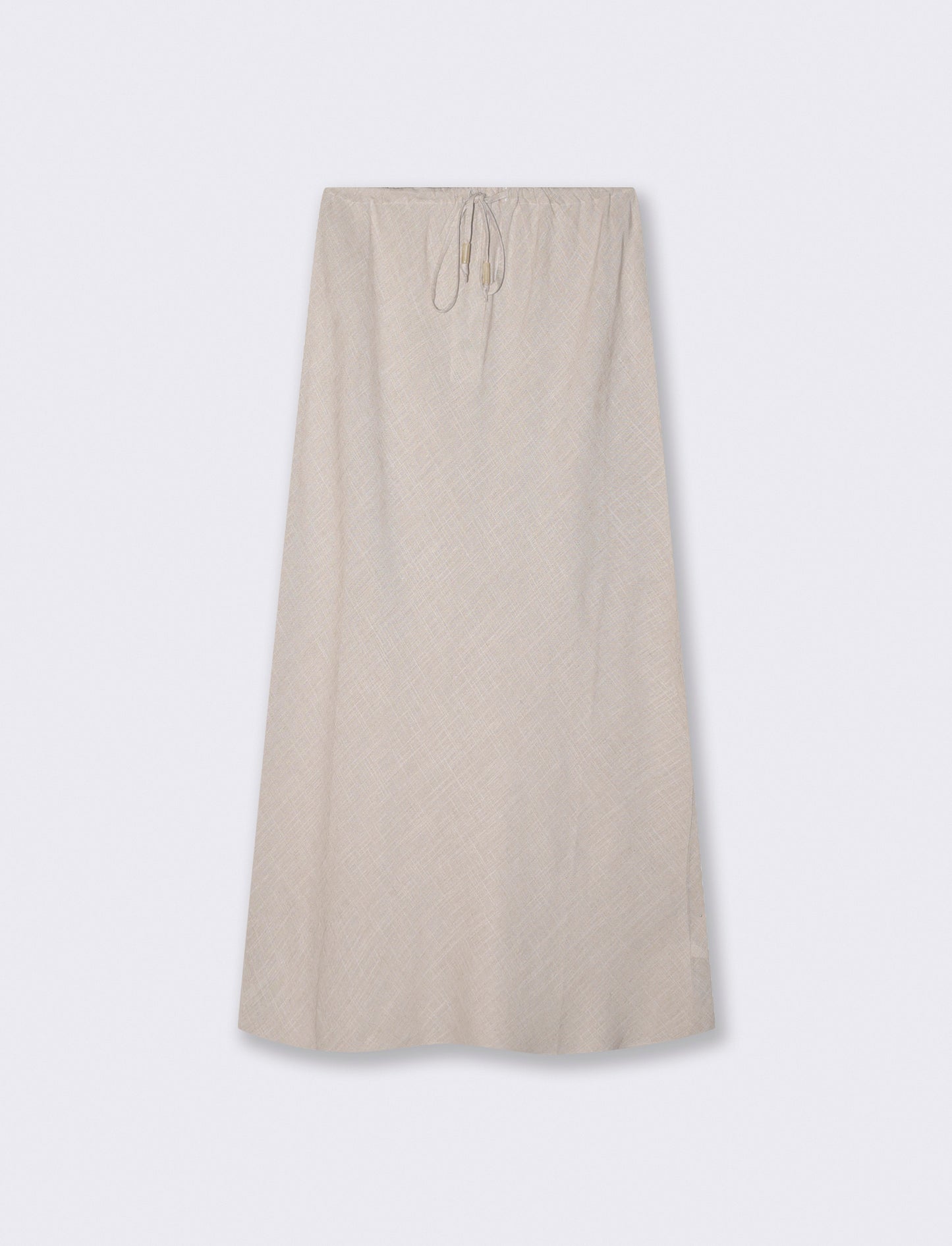 Gonna Longuette con Elastico e Coulisse - Sabbia