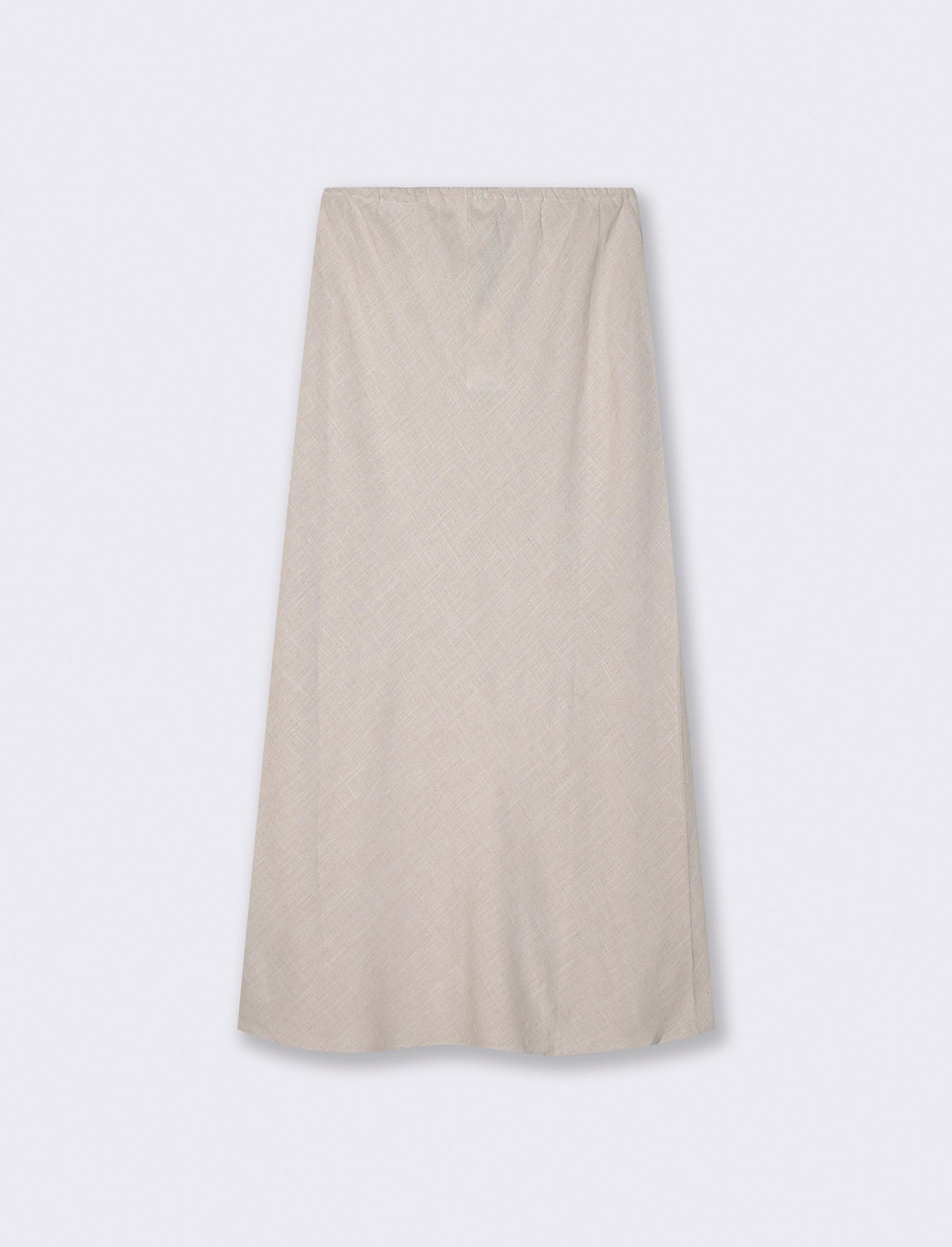 Gonna Longuette con Elastico e Coulisse - Sabbia