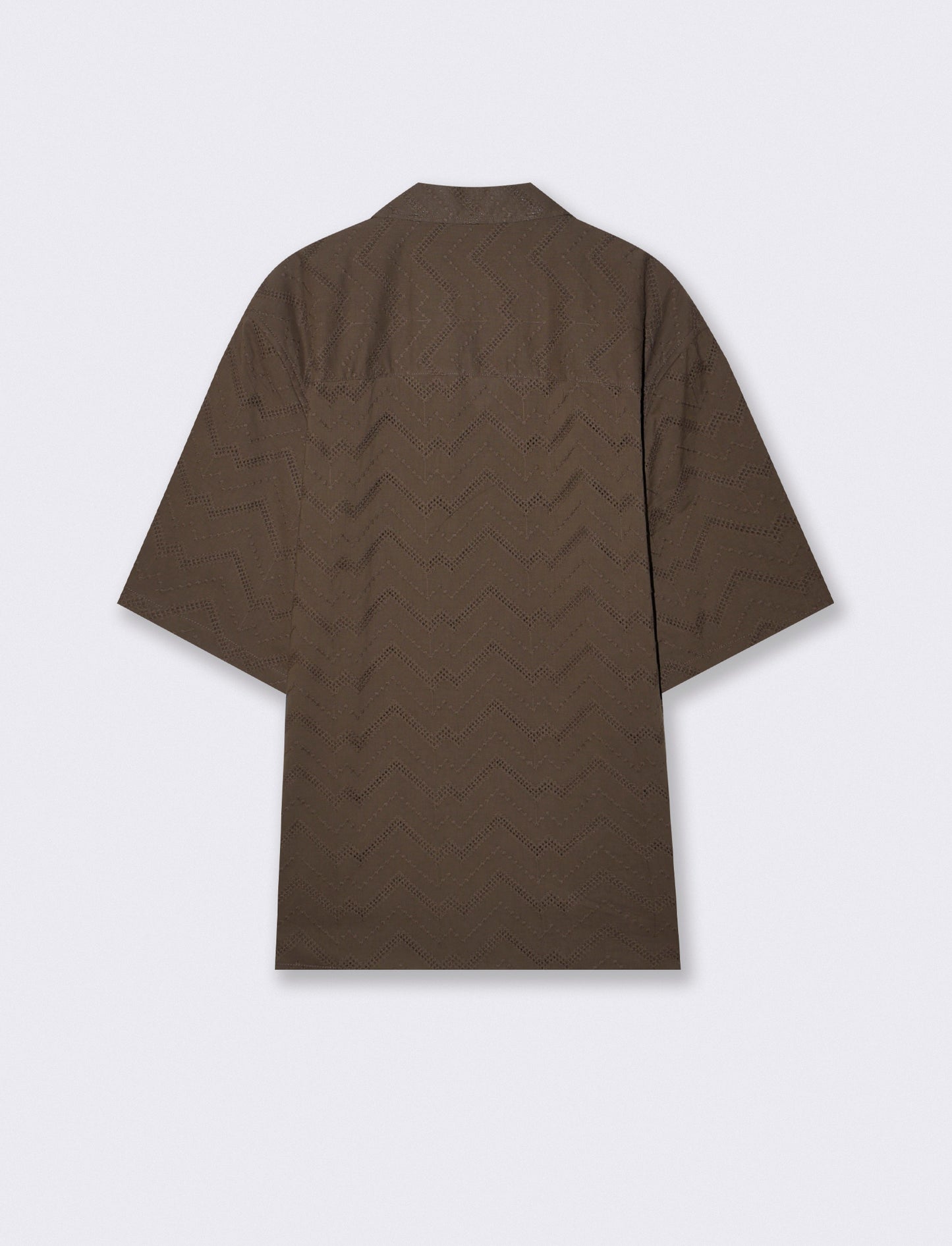 CAMICIA AD INTARSIO EFFETTO A ZIG ZAG - Moro