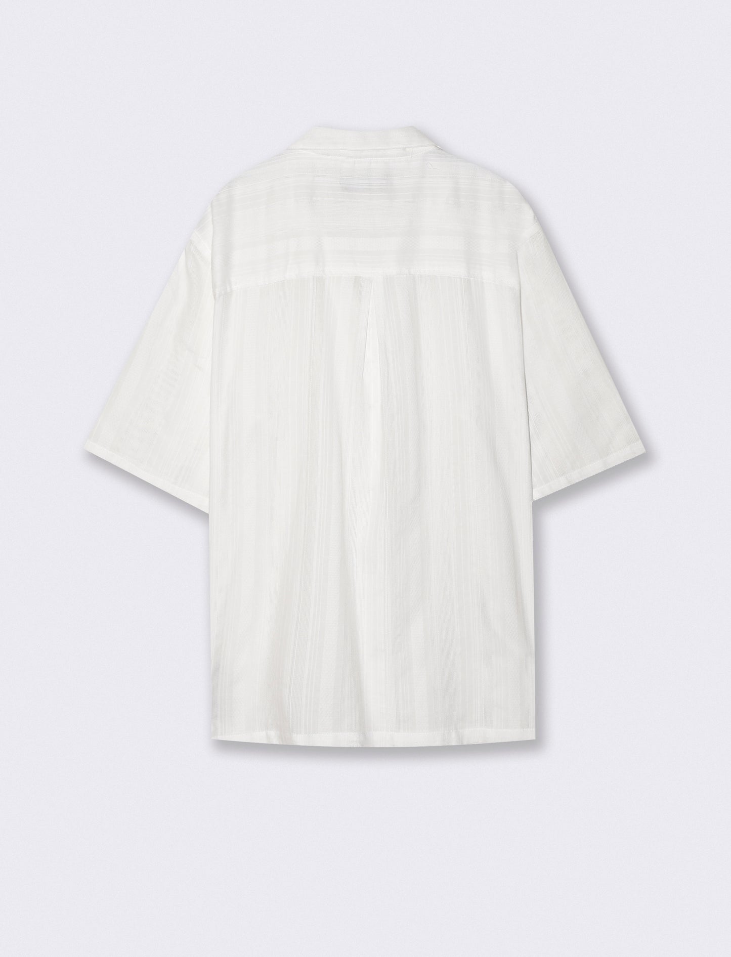 CAMICIA AD INTARSIO EFFETTO A RIGHE - Bianco