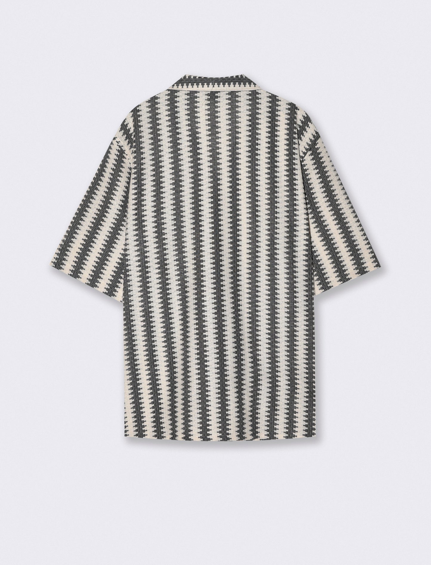 CAMICIA CROCHET EFFETTO A RIGHE - Beige