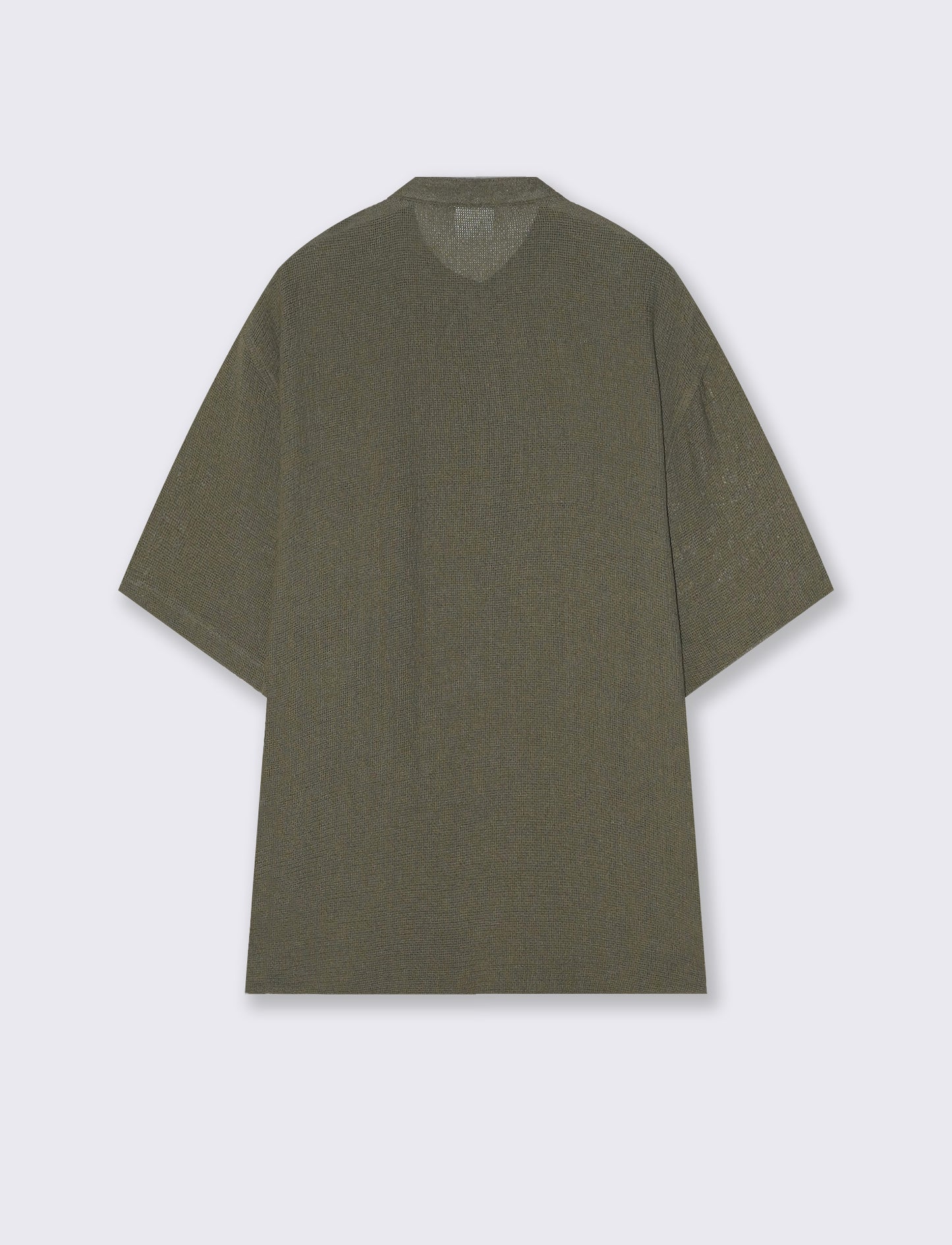 T-SHIRT SERAFINO IN TESSUTO DOBBY - Verde oliva