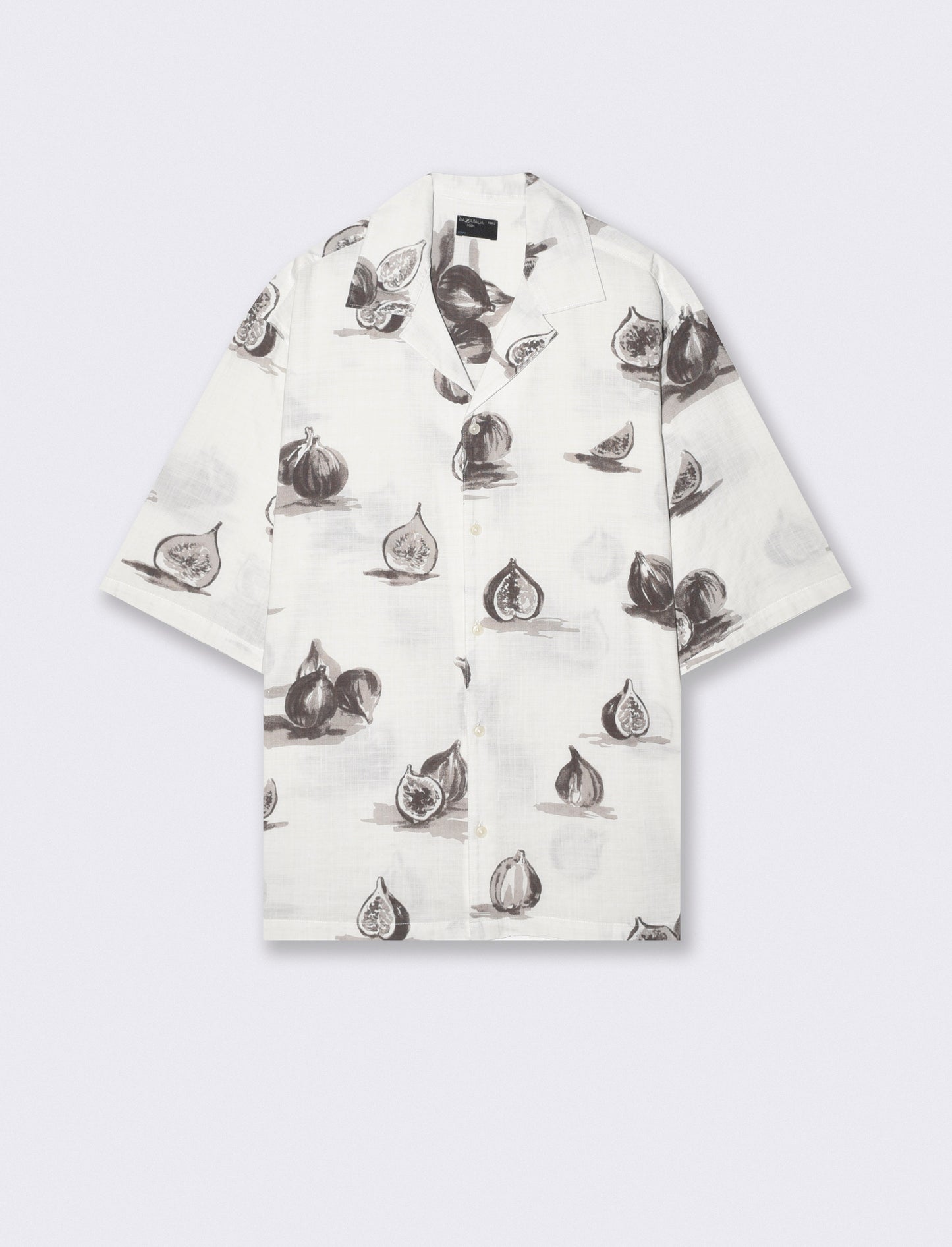 Camicia boxy fit in misto cotone slub - Bianco