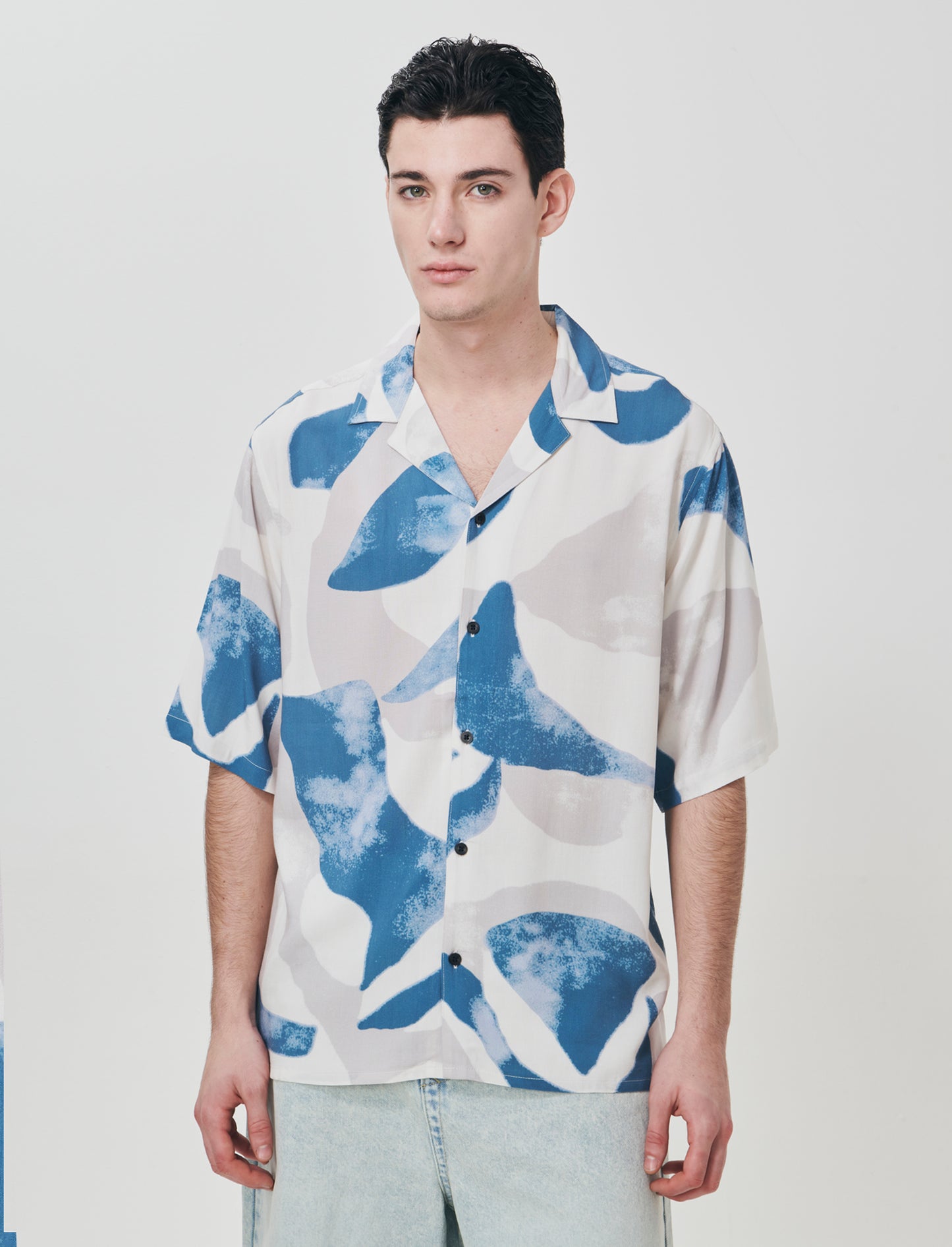 Camicia boxy fit in viscosa fantasia - Avion