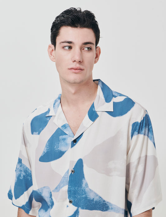 Camicia boxy fit in viscosa fantasia - Avion