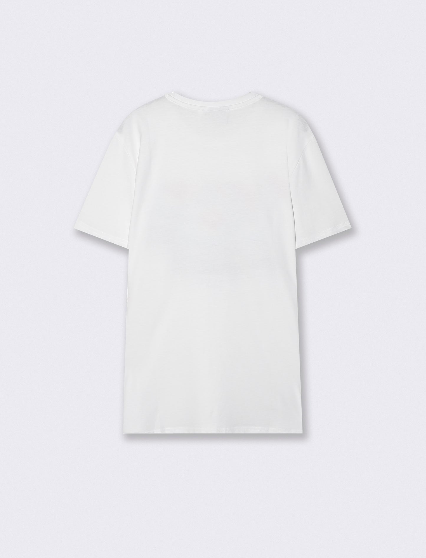 T-SHIRT CON STAMPA EFFETTO MOSAICO RICAMATO - Bianco