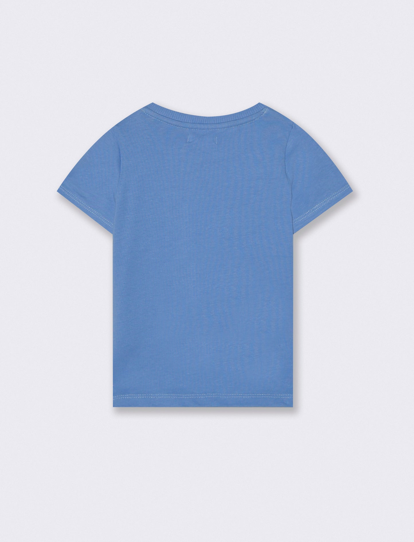 Short sleeve t-shirt with contrast pocket - Sky blue