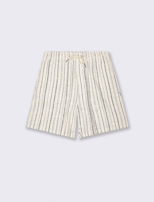 Bermuda jogger in tessuto jacquard - Beige ecru