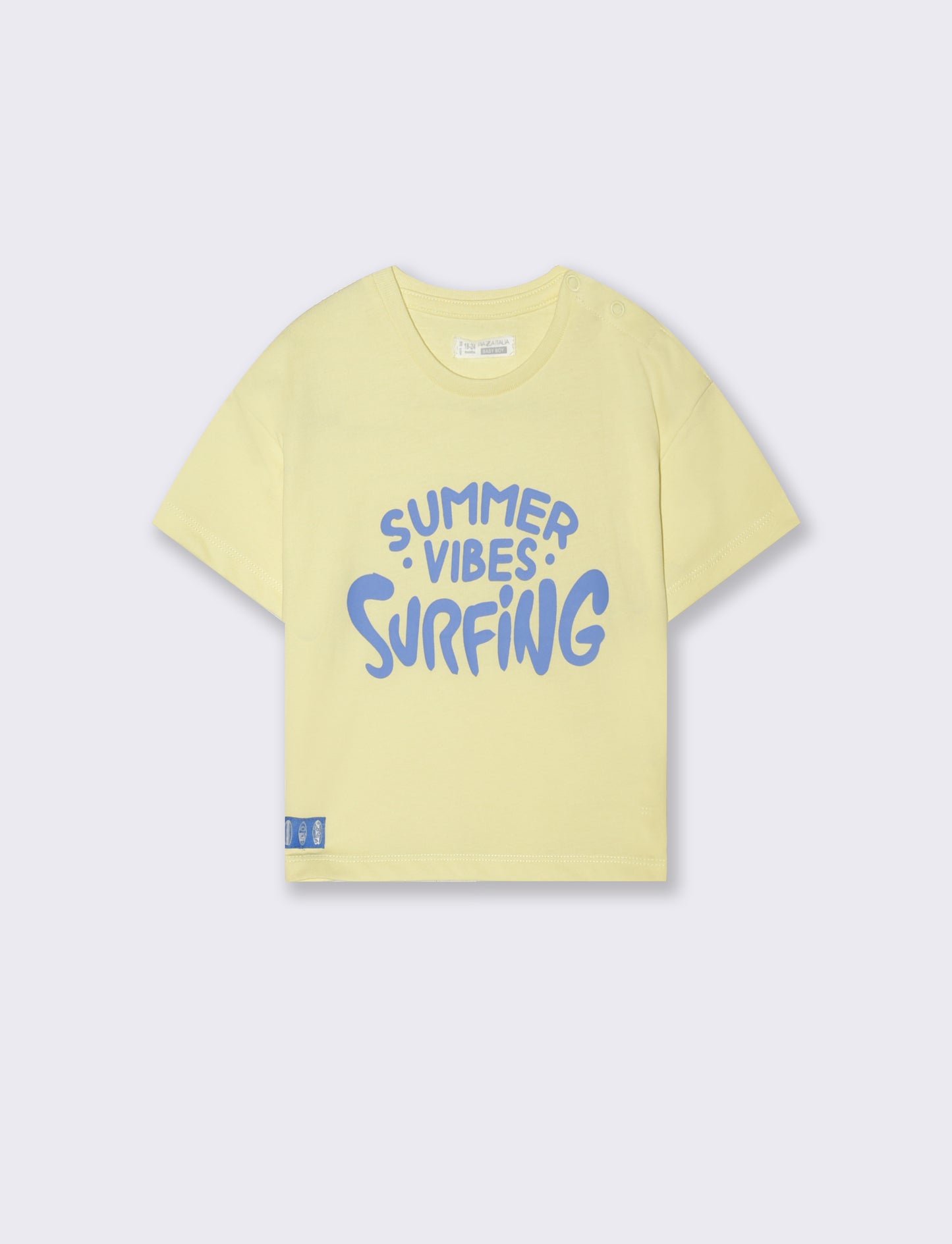 Summer print crew neck t-shirt - Yellow