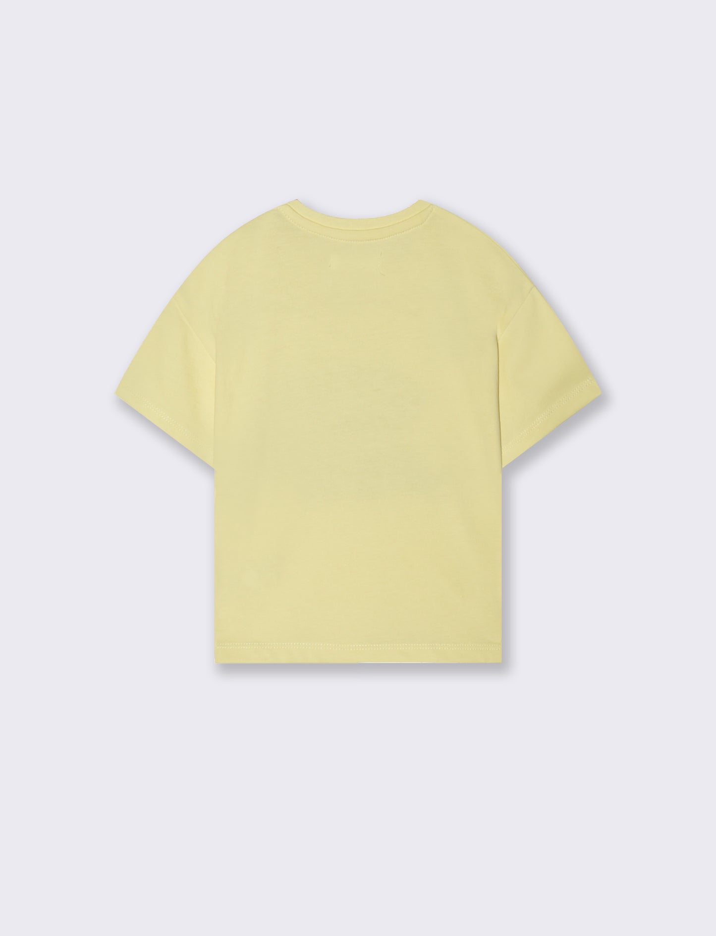 Summer print crew neck t-shirt - Yellow