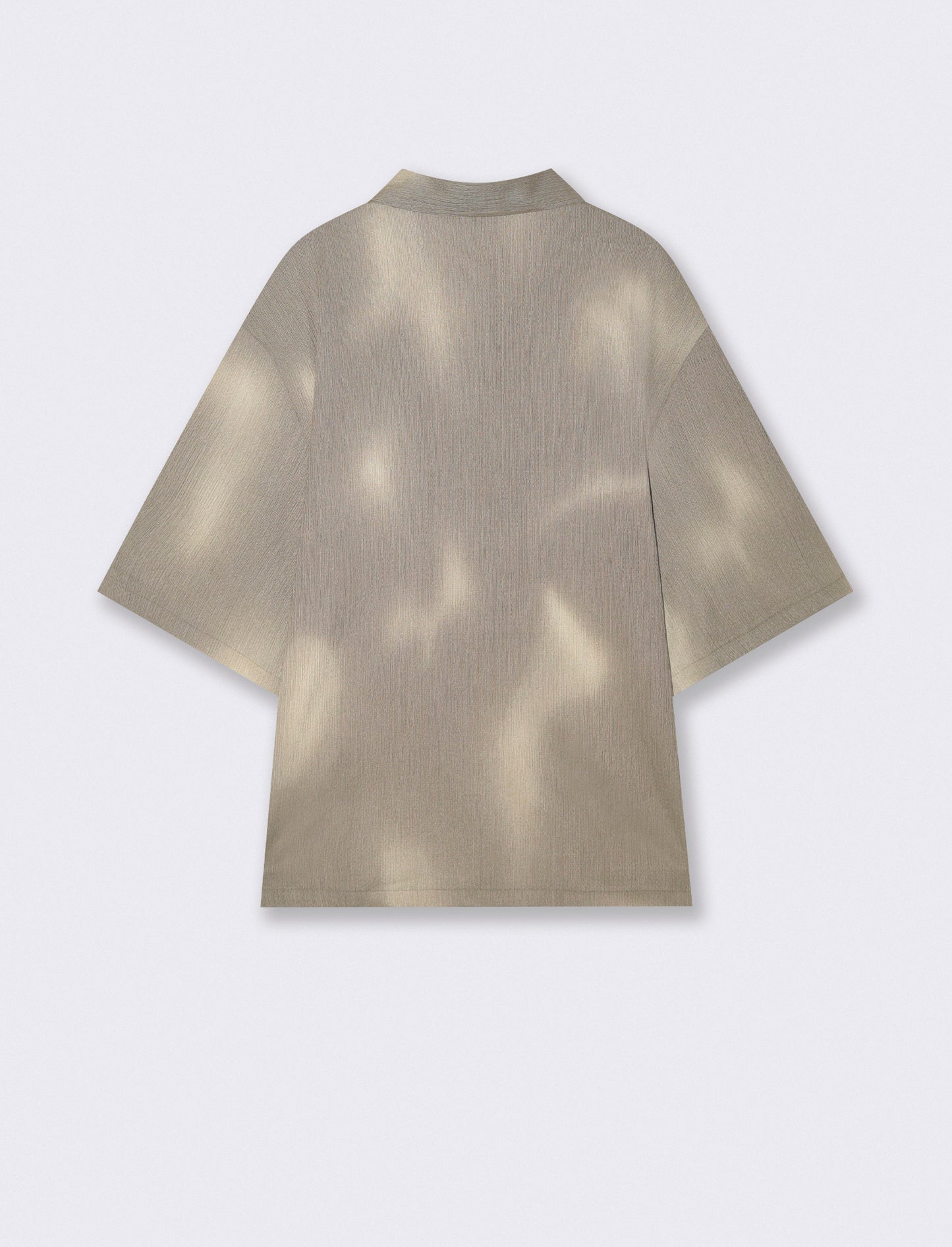 Camicia boxy fit jacquard astratto - Grigio fango