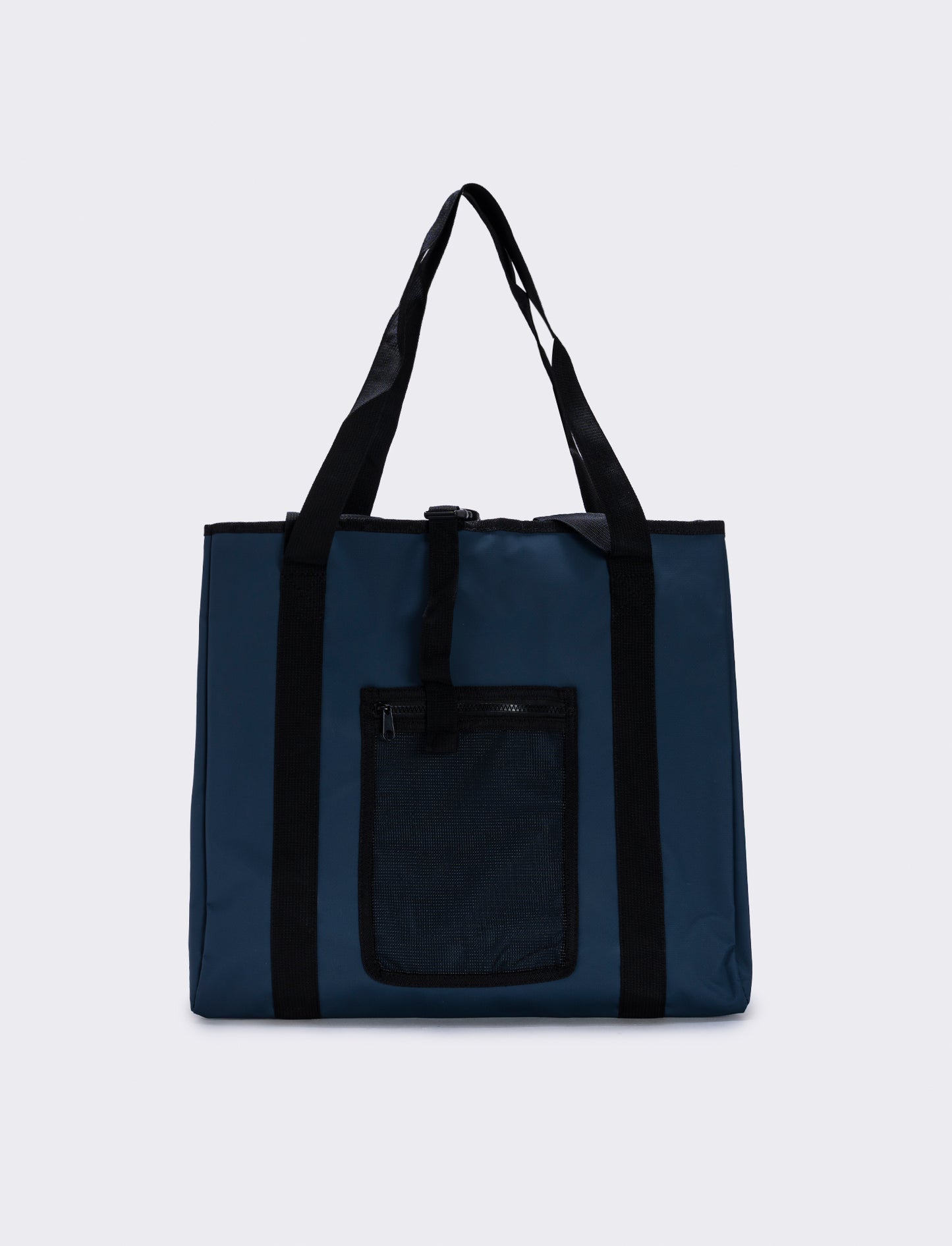 Borsone gommato con tasche uomo - Blu navy