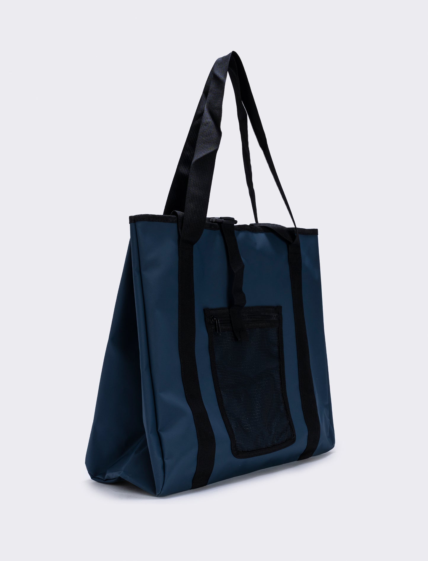 Borsone gommato con tasche uomo - Blu navy