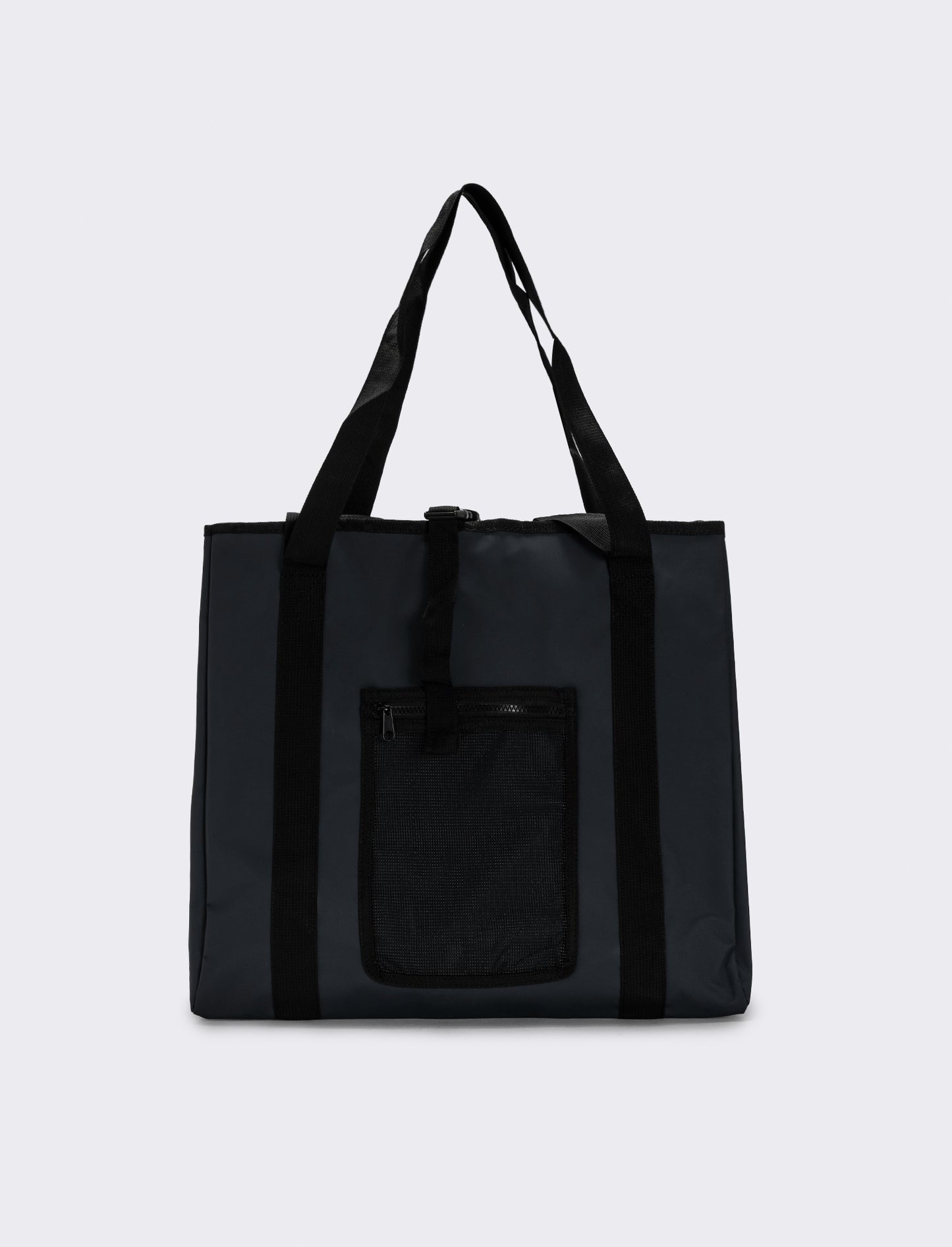 Rubberized duffel bag with pockets for men - Black