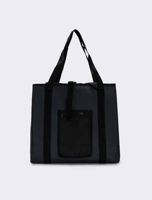 Rubberized duffel bag with pockets for men - Black