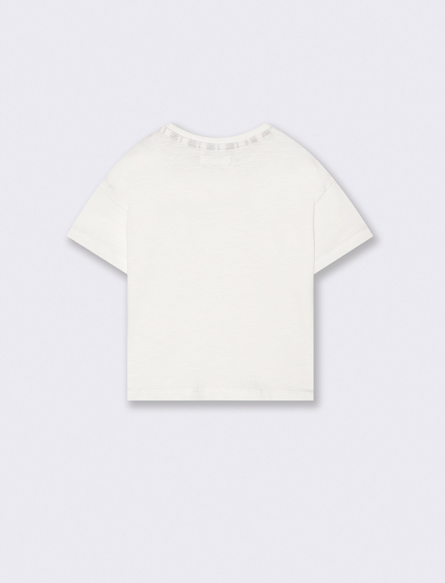 Short sleeve crew neck marled t-shirt - White