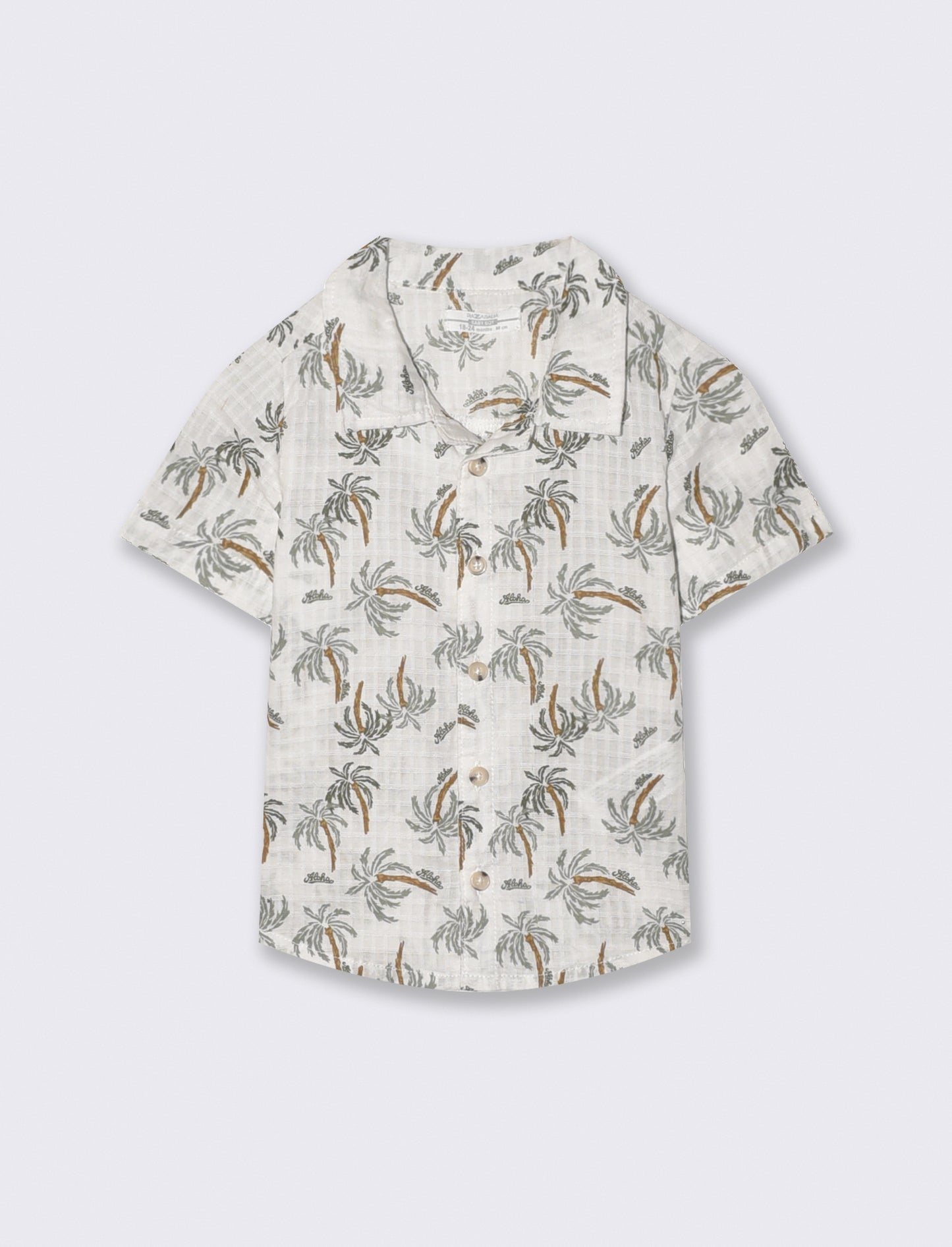 Short sleeve printed shirt palms - Multicolor