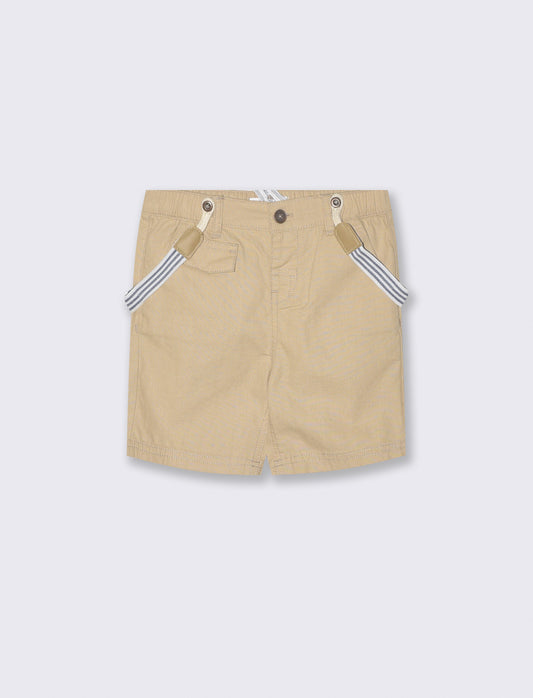 Camicia stampata manica corta palme - Beige