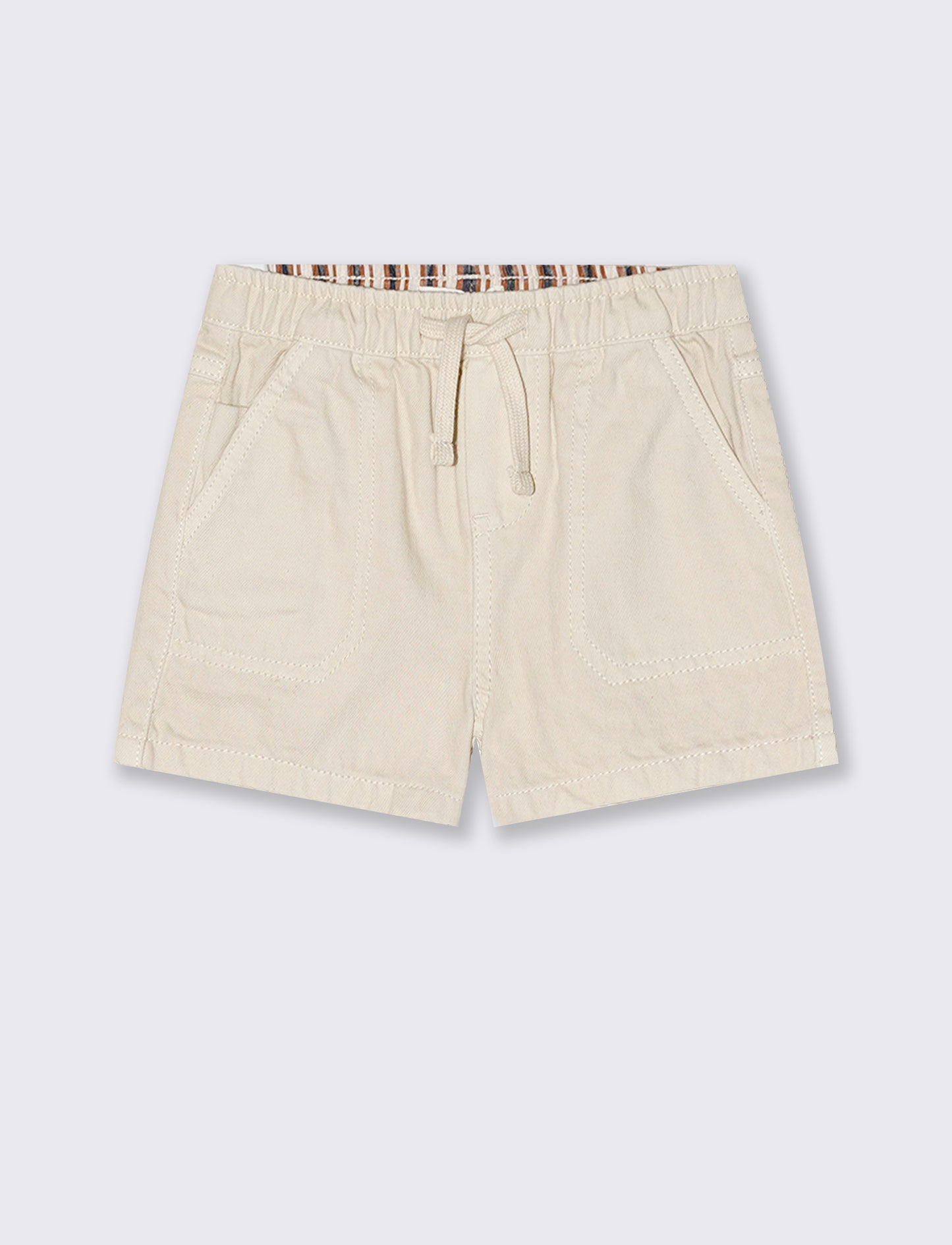 Bermuda ampi con inserti a contrasto - Beige