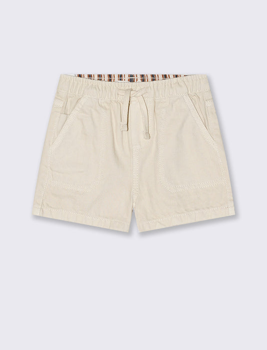 Bermuda ampi con inserti a contrasto - Beige