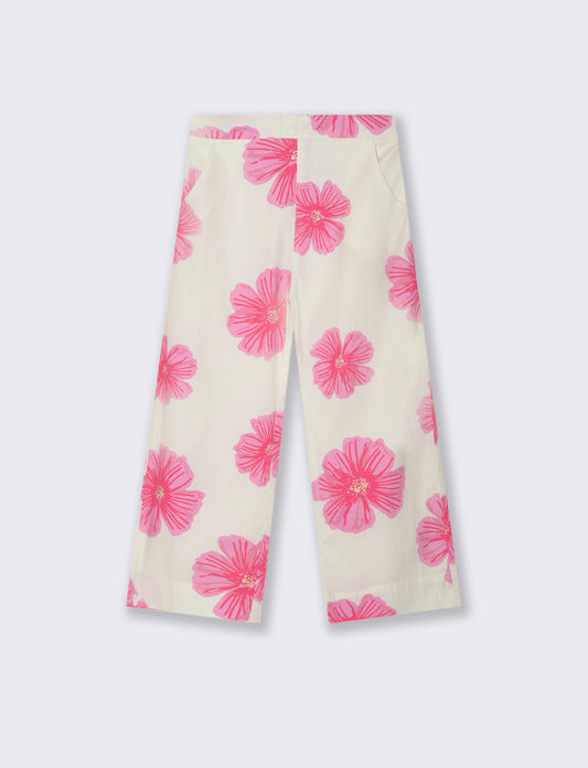 Pantaloni Palazzo Floreali con Vita Elastica - Fantasia