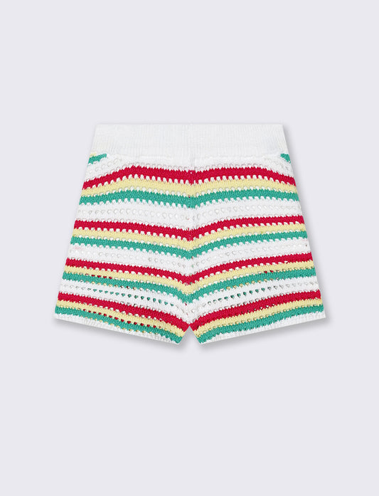Short in filo a righe dai colori brillanti - Multicolore
