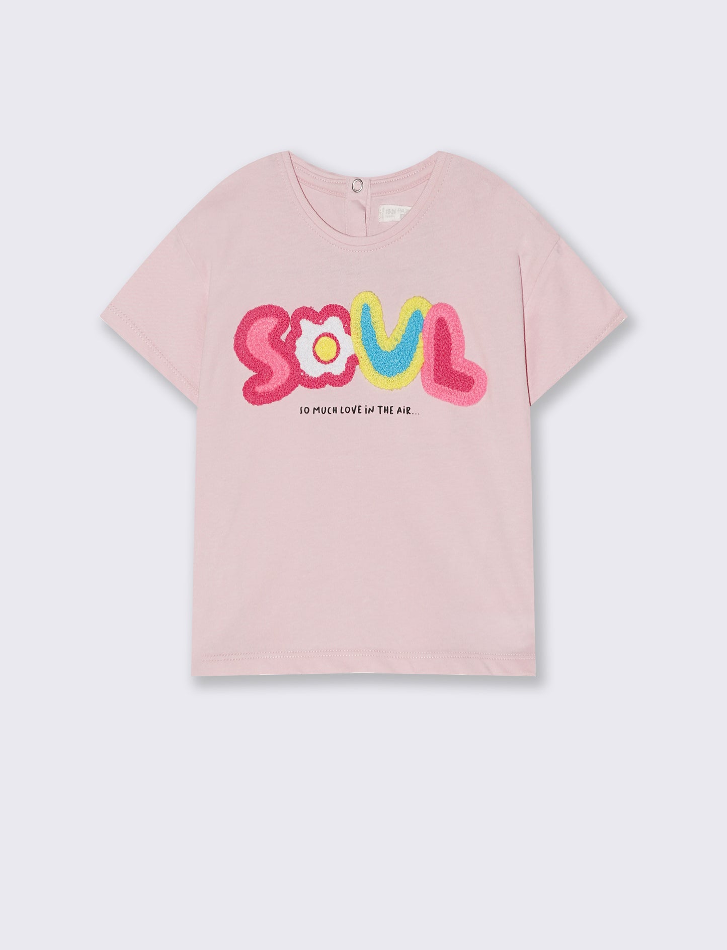 T-Shirt with Patches for Casual Style - Pink
