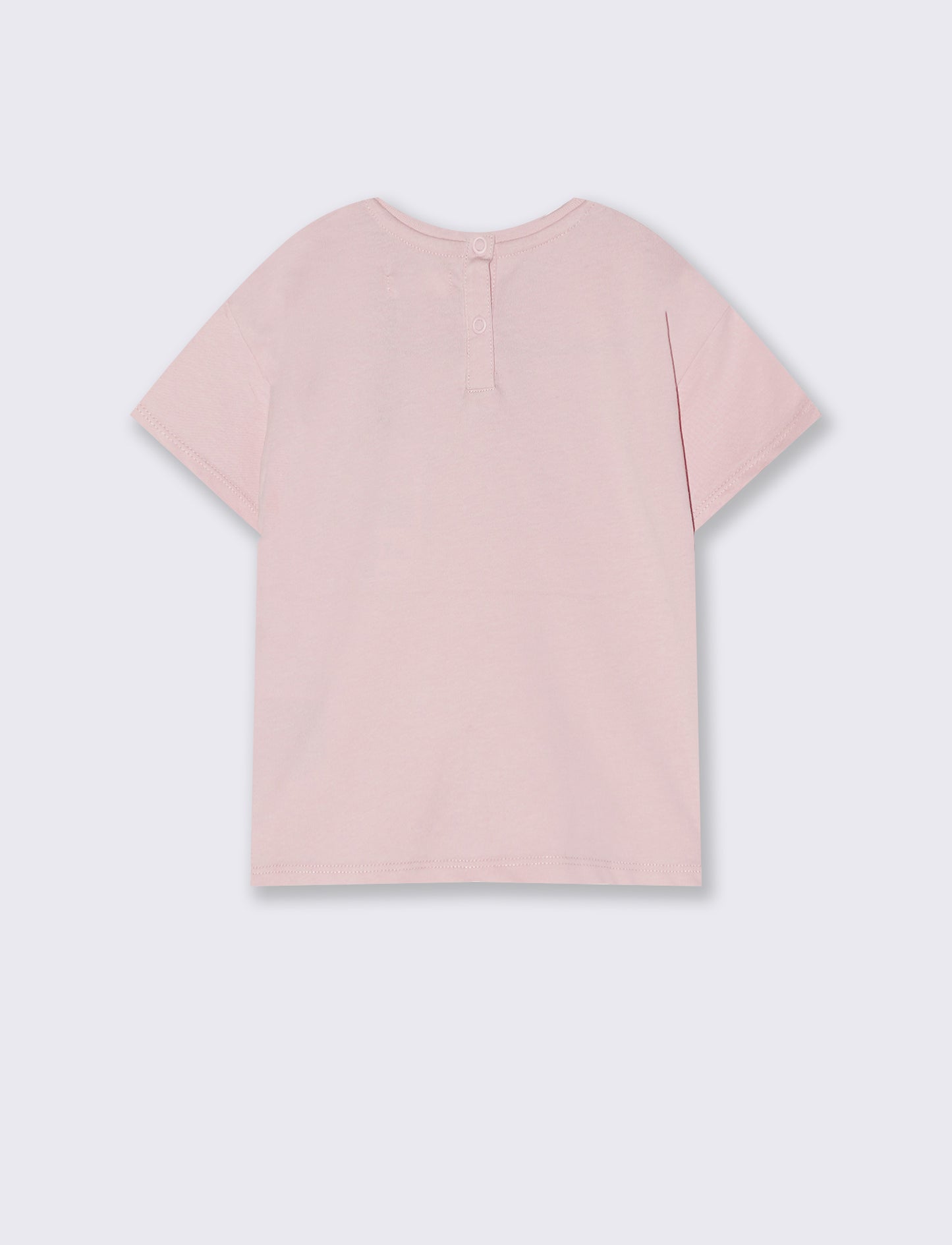 T-Shirt with Patches for Casual Style - Pink