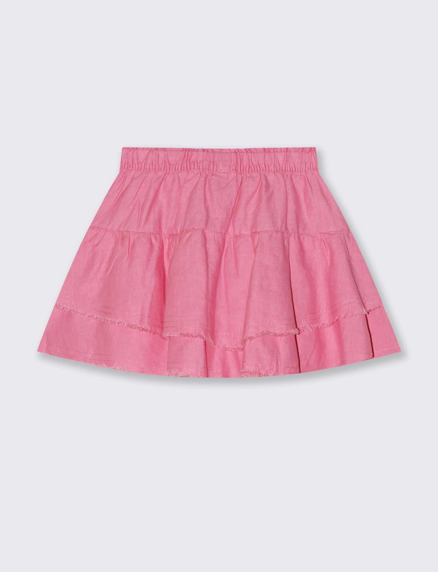 Gonna in misto lino con pantaloncino interno - Rosa big bubble