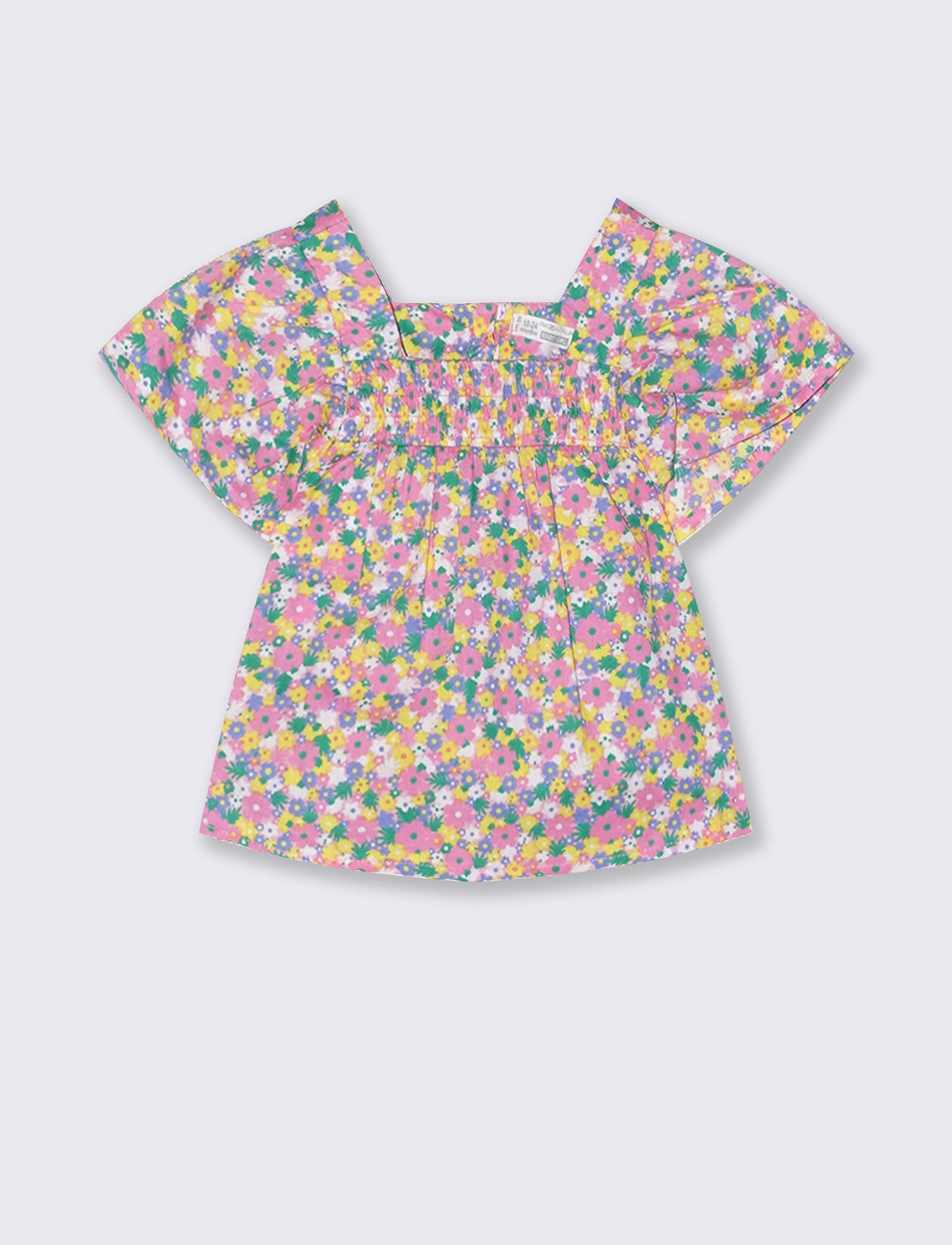 Camicia fantasia in cotone con volants - Fantasia
