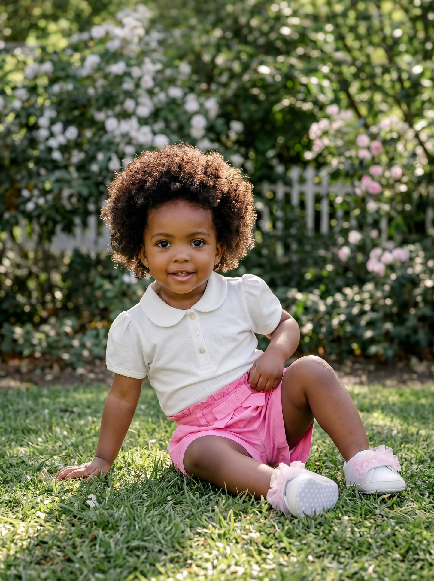 Shorts in cotone stretch con tasche laterali - Rosa