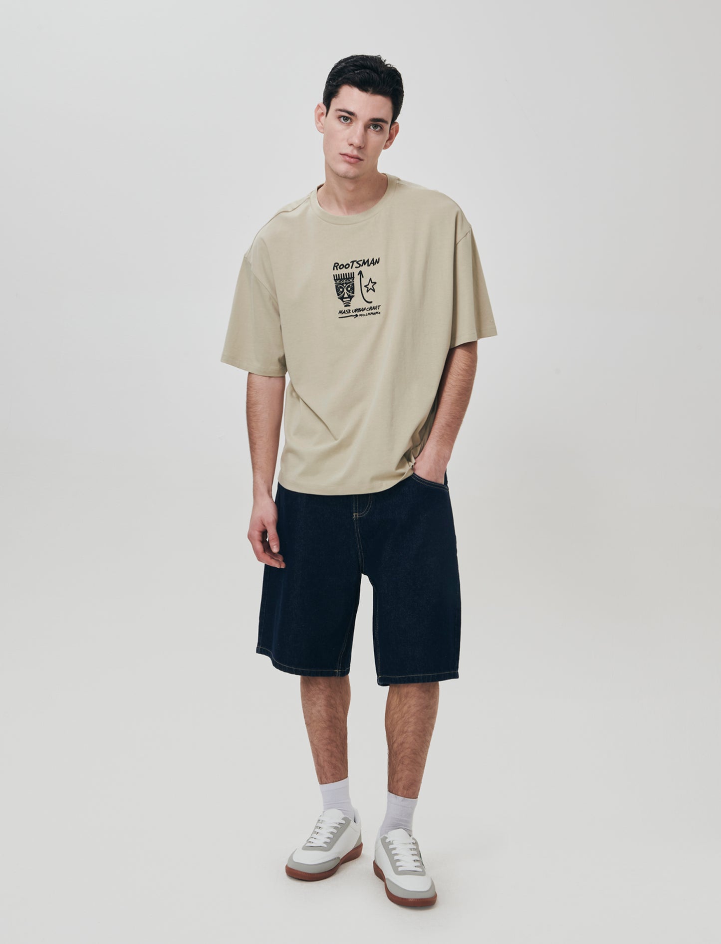 Bermuda Jeans Baggy Fit Blu Scuro - DENIM SCURO