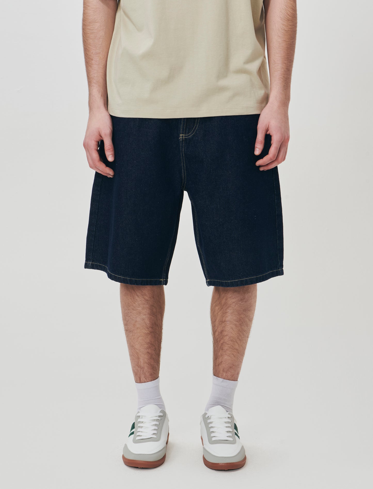 Bermuda Jeans Baggy Fit Blu Scuro - DENIM SCURO