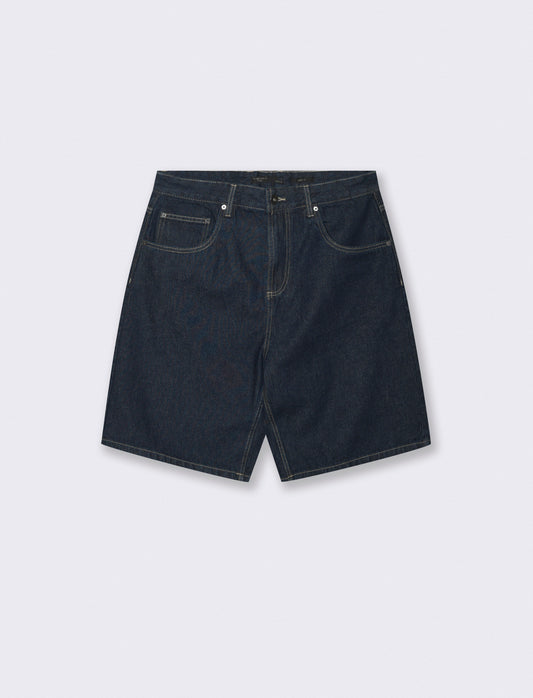 Bermuda Jeans Baggy Fit Blu Scuro - DENIM SCURO