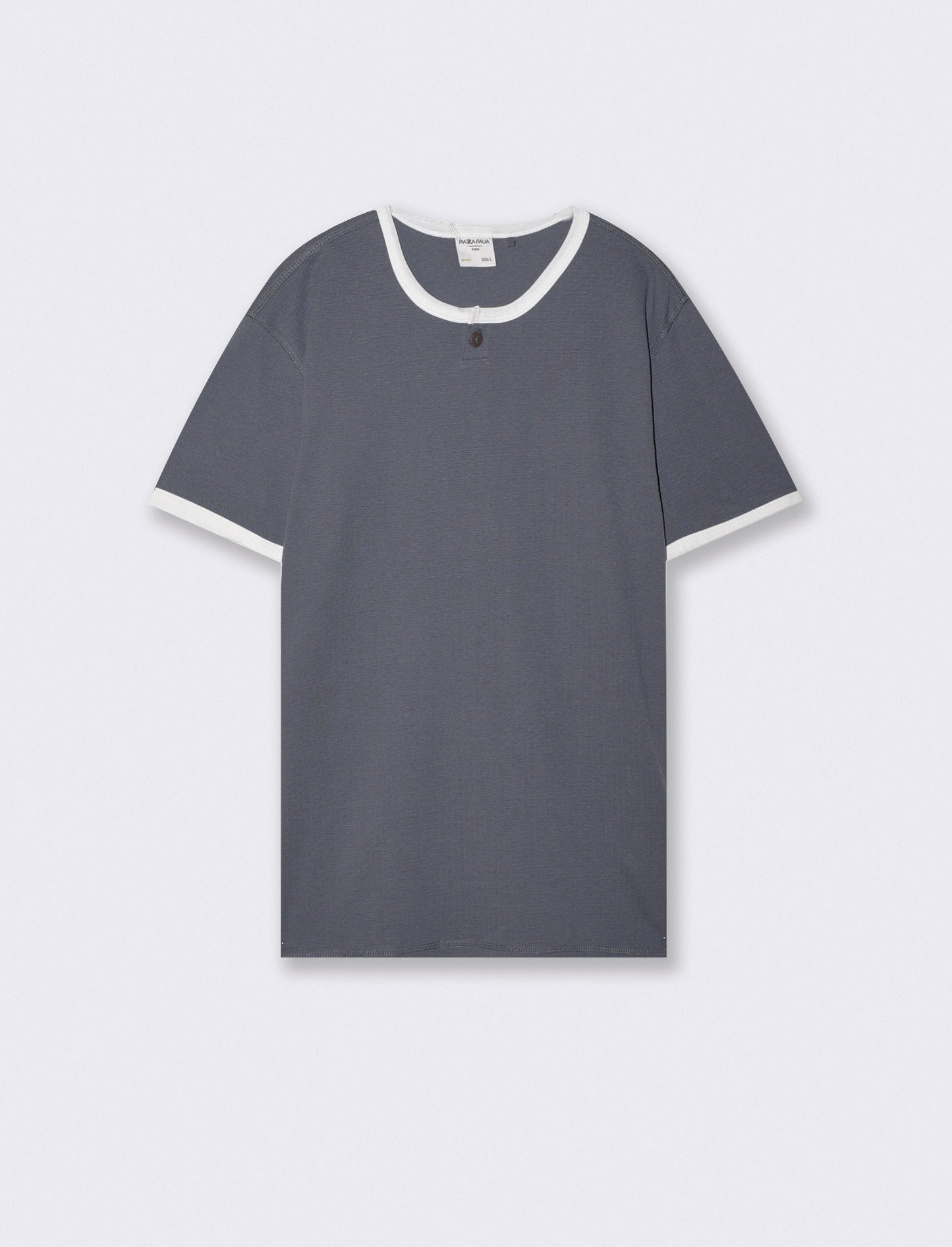 T-shirt Serafino in Tessuto Jacquard - Avion