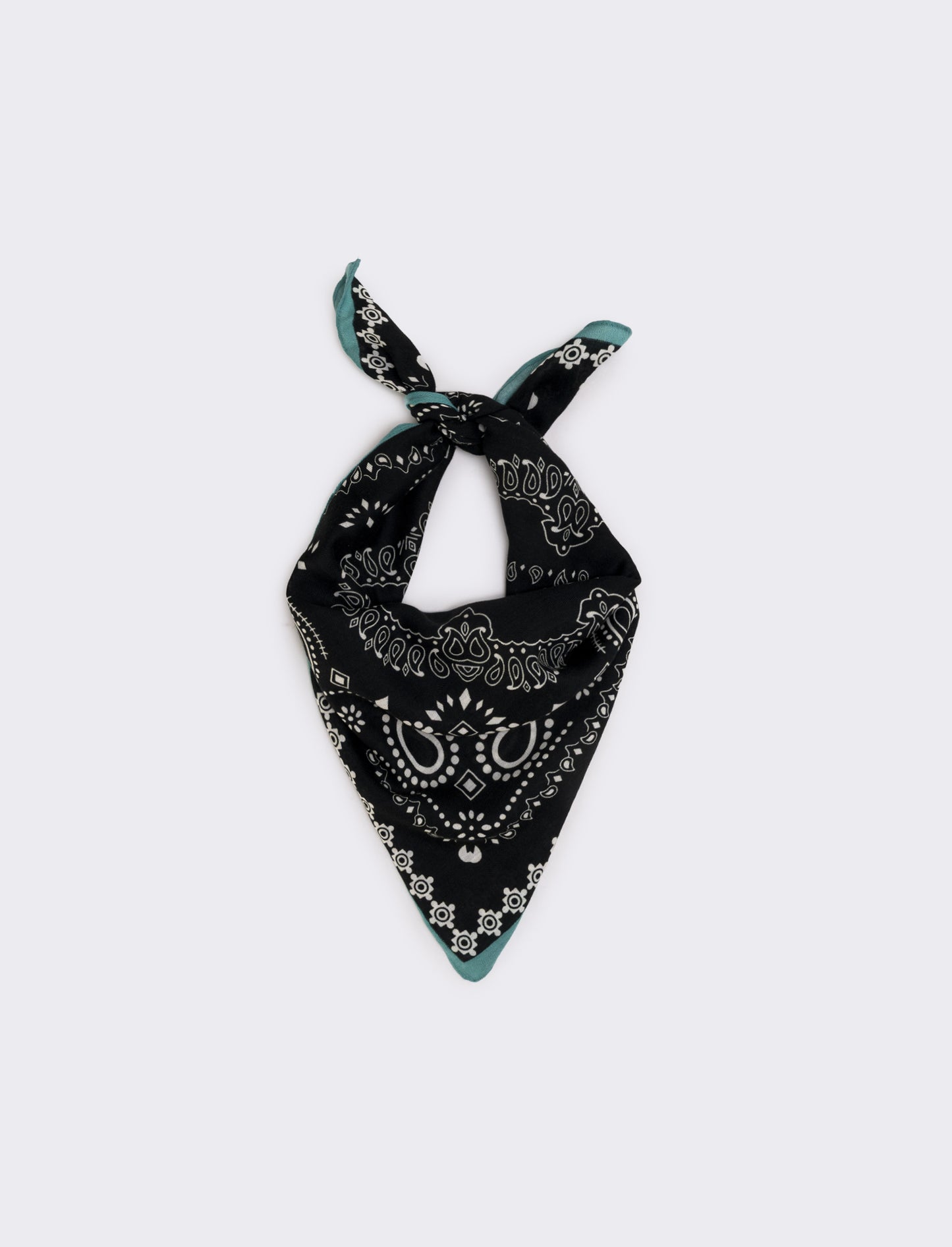 Foulard stampato con anello - Blu