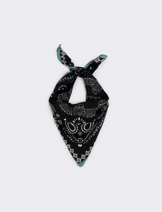 Foulard stampato con anello - Blu