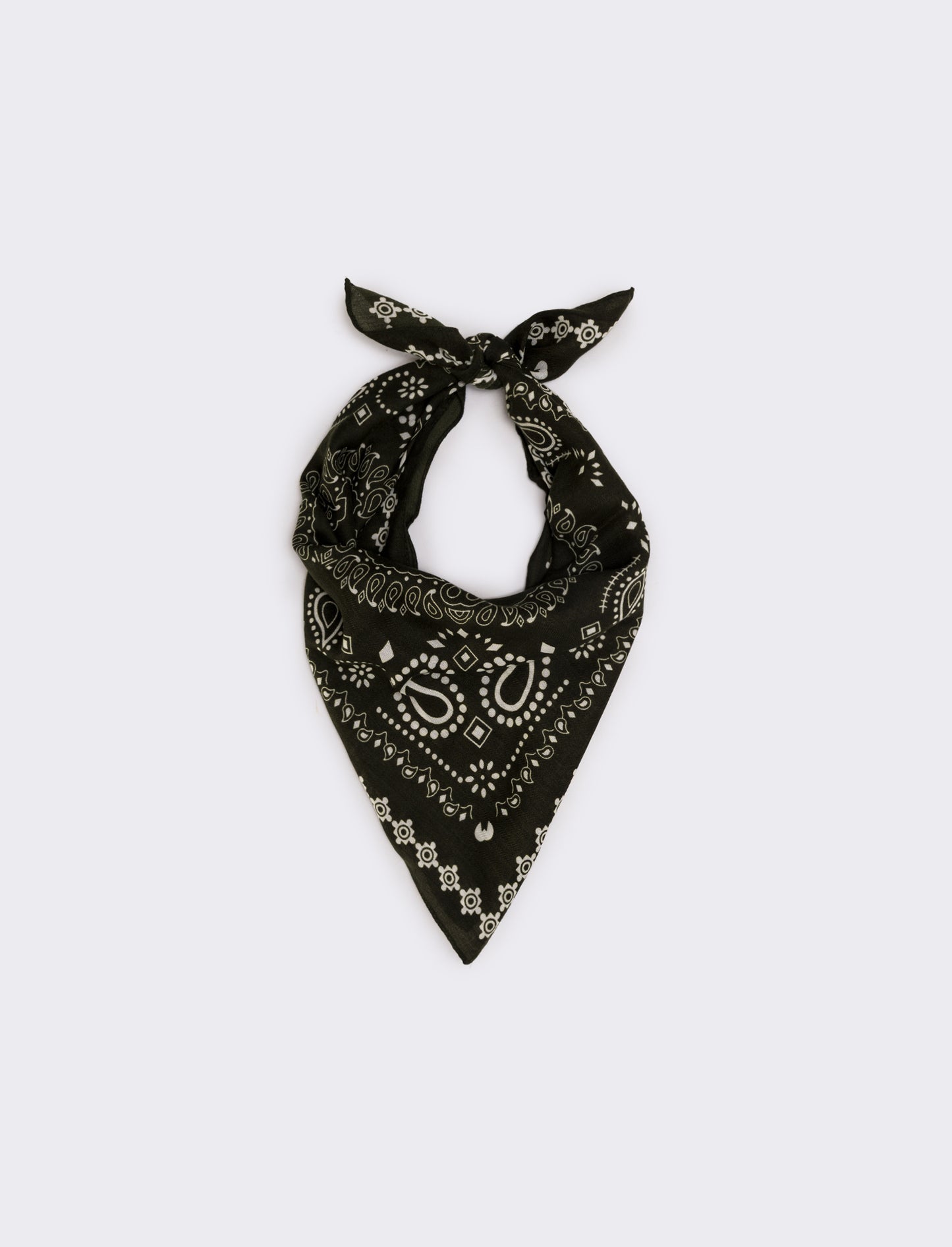 Printed scarf with ring - Green
