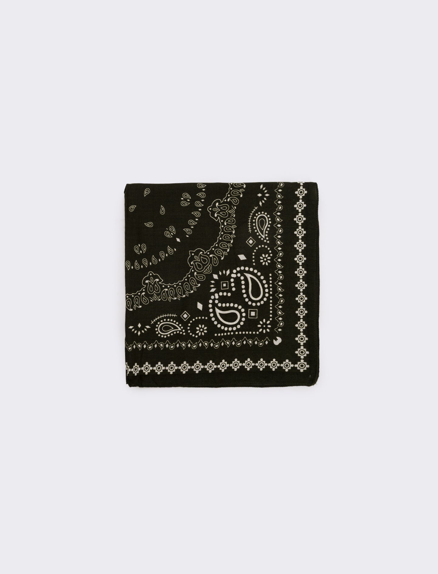 Printed scarf with ring - Green