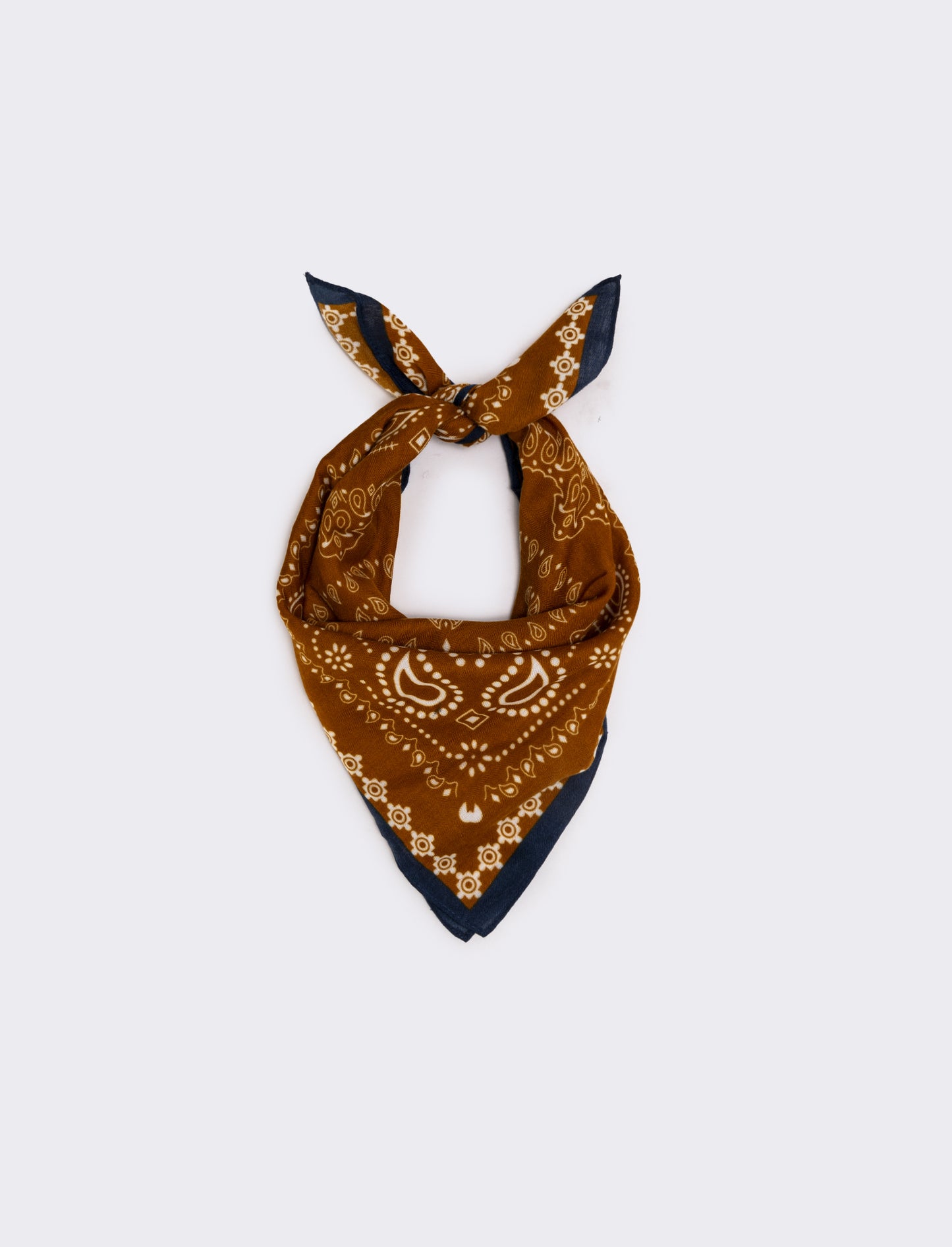 Foulard stampato con anello - Ocra