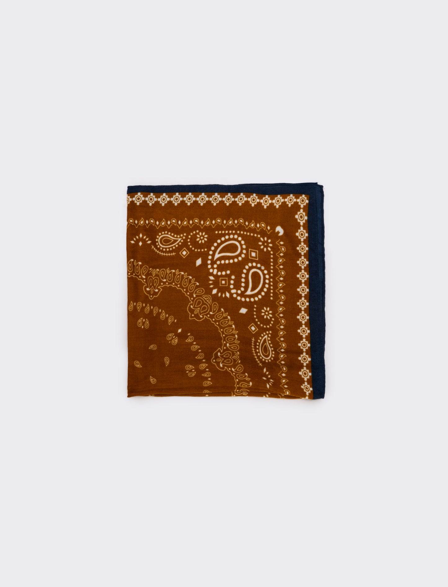 Foulard stampato con anello - Ocra